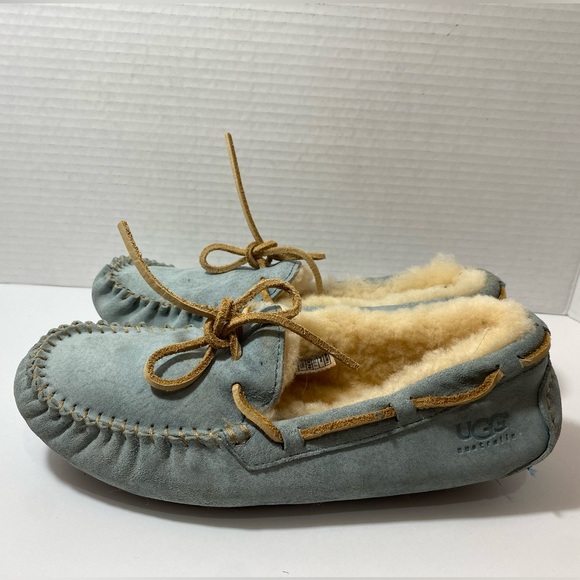Ugg Pre-Owned Women’s Dakota Slippers Sky Blue Size 8 - Picture 6 of 13